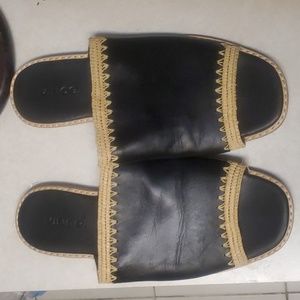 Vince Padmore Leather Slides Sandal sz 6